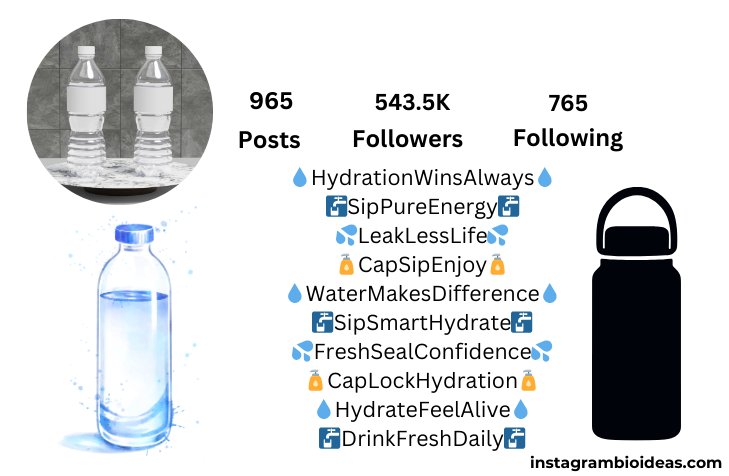 Best 330+ Water Bottle Caption For This Year 2026 Water Bottle Captions for 2026